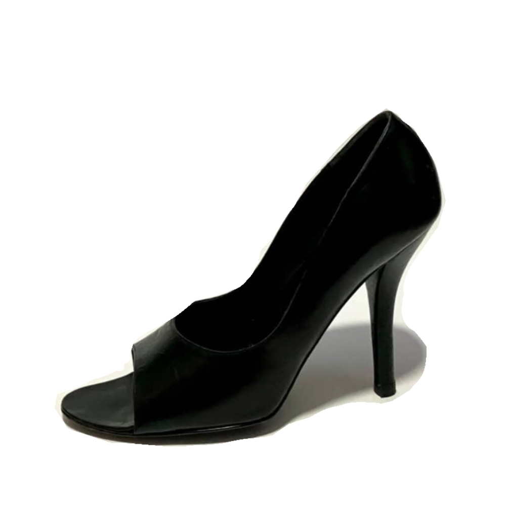 Gucci Black Peep-Toe Heels
